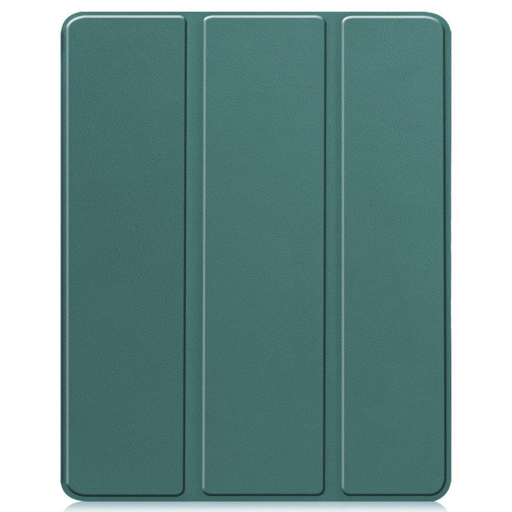 EIDERWOOD iPad Air 13" (2025 / 2024) Tri-fold Konst Läder Fodral med Apple Pencil Hållare - Grön