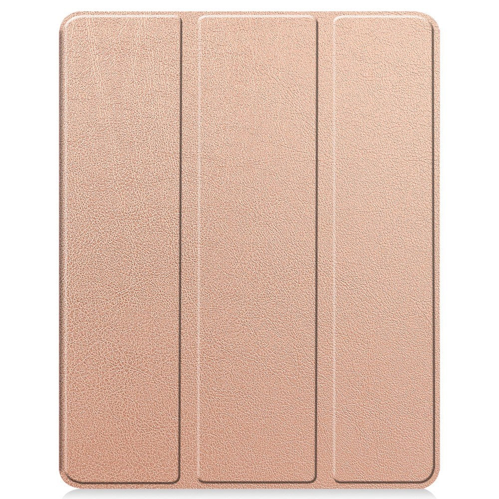 EIDERWOOD iPad Air 13" (2025 / 2024) Tri-fold Konst Läder Fodral med Apple Pencil Hållare - Rose Gold