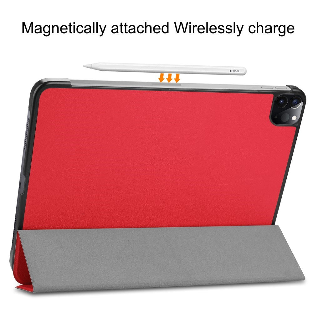 EIDERWOOD iPad Air 13" (2025 / 2024) Tri-Fold Läder Fodral - Röd