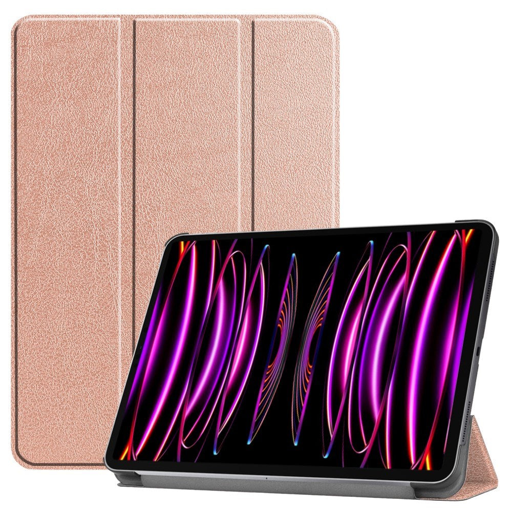 EIDERWOOD iPad Air 13" (2025 / 2024) Tri-Fold Läder Fodral - Rose Gold