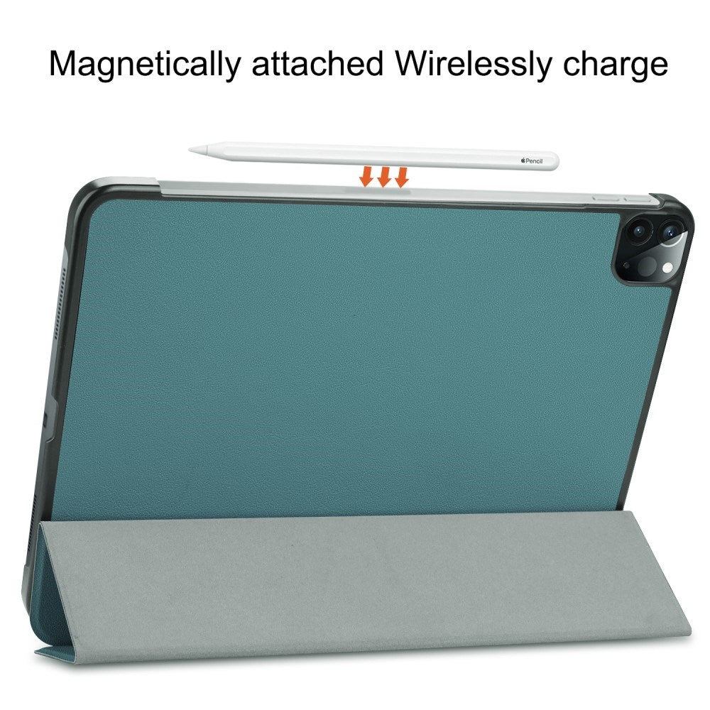 EIDERWOOD iPad Air 13" (2025 / 2024) Tri-Fold Läder Fodral - Grön