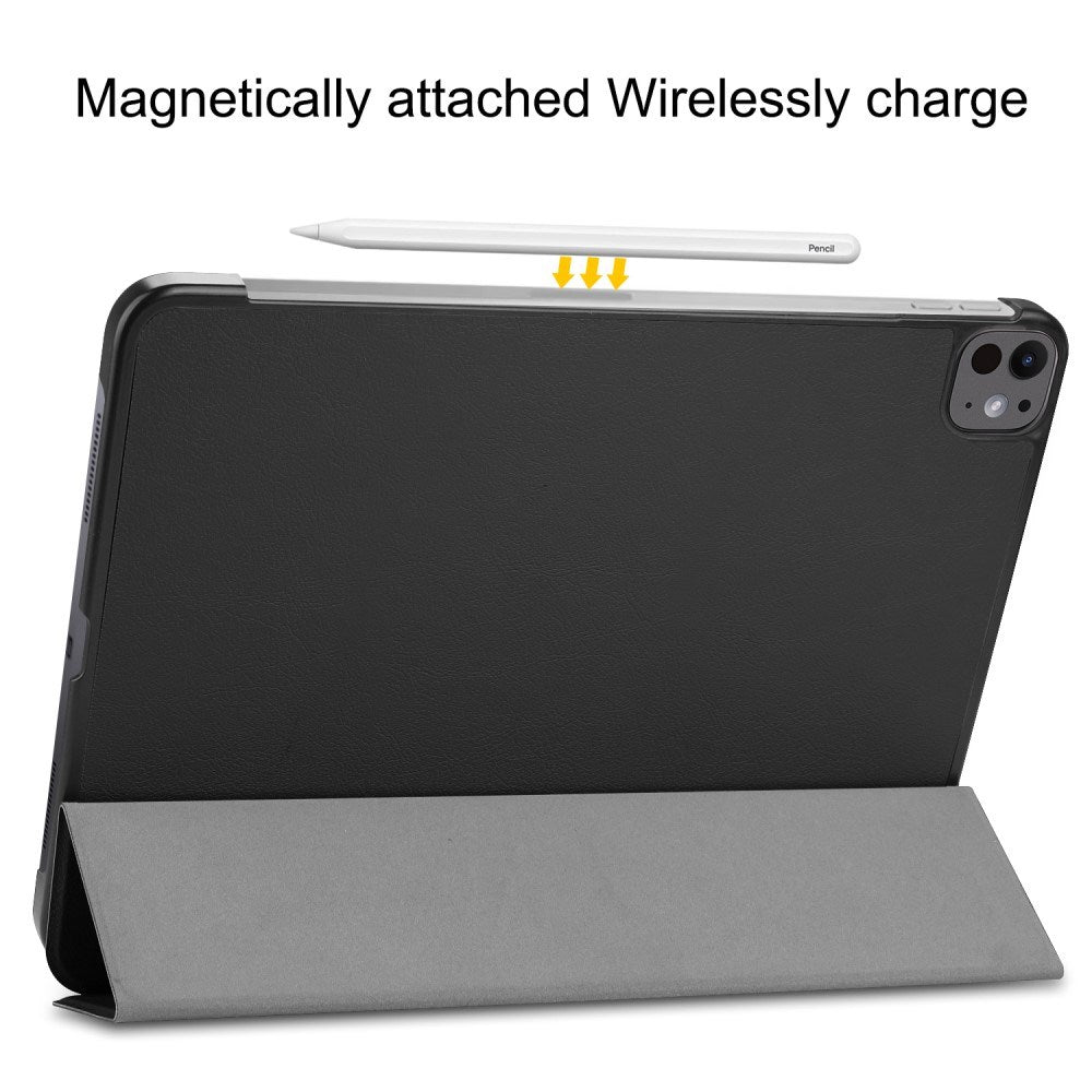 EIDERWOOD iPad Pro 13" (2025 / 2024) Tri-Fold Läder Fodral - Svart