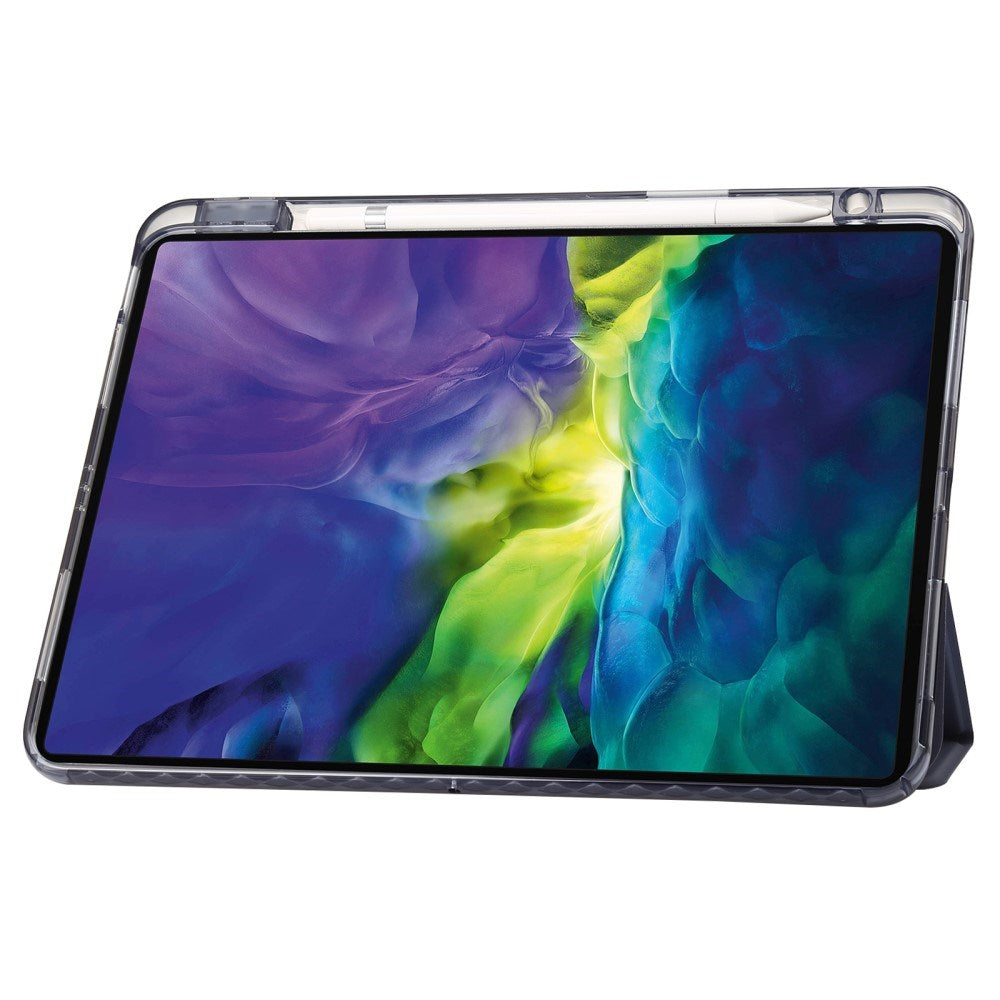 EIDERWOOD iPad Pro 13" (2025 / 2024) Tri-fold Konst Läder Fodral med Apple Pencil Hållare - Lila