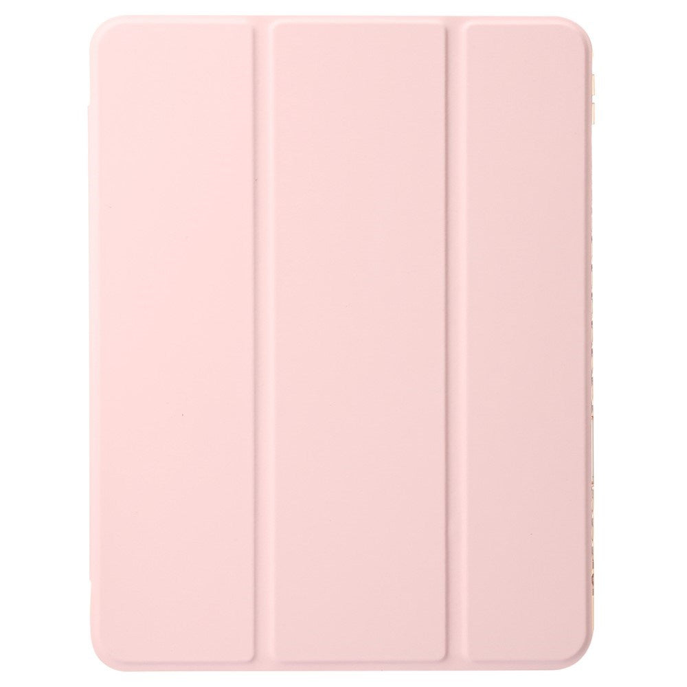 EIDERWOOD iPad Pro 11" (2025 / 2024) Tri-fold Konst Läder Fodral med Apple Pencil Hållare - Rosa