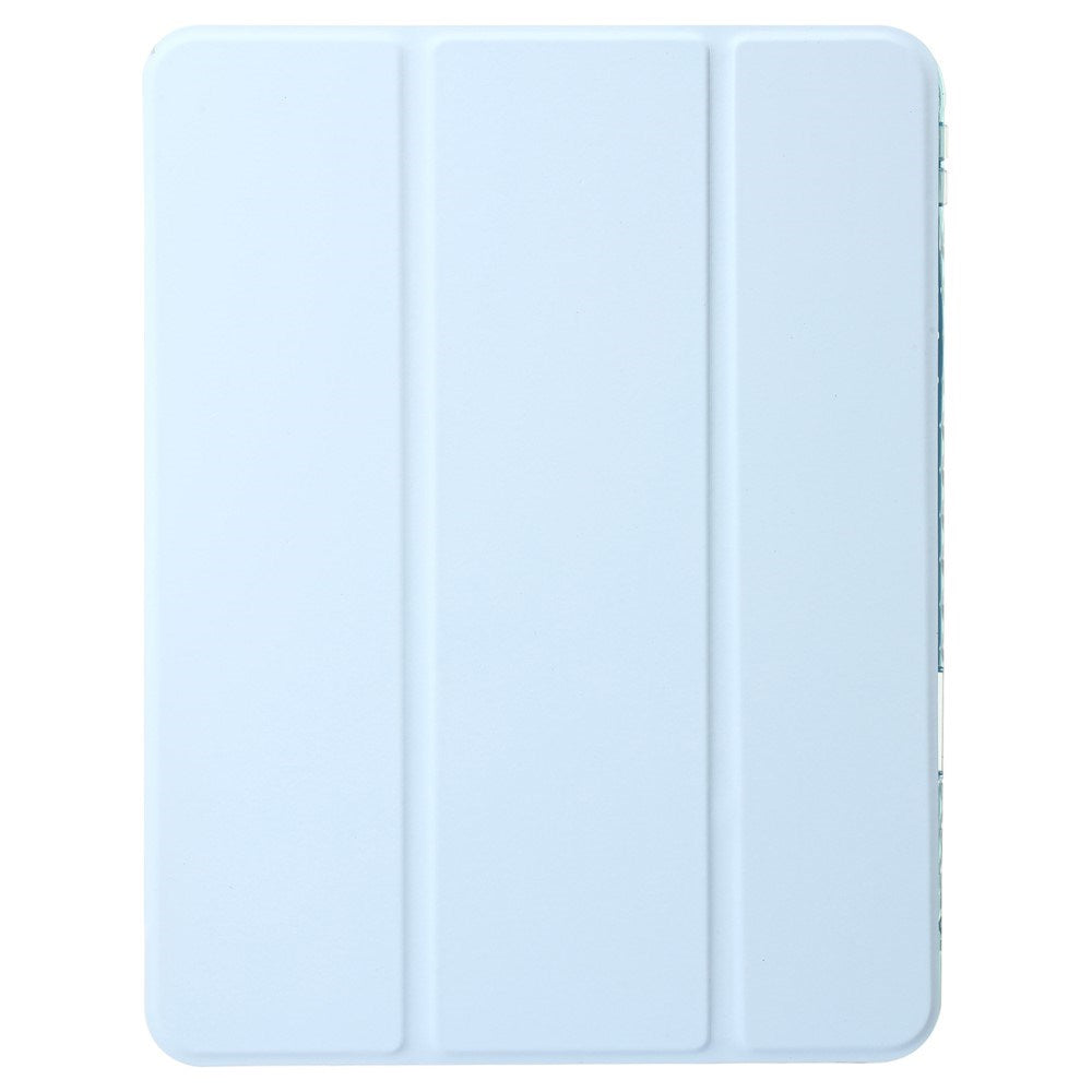 EIDERWOOD iPad Pro 11" (2025 / 2024) Tri-fold Konst Läder Fodral med Apple Pencil Hållare - Grå