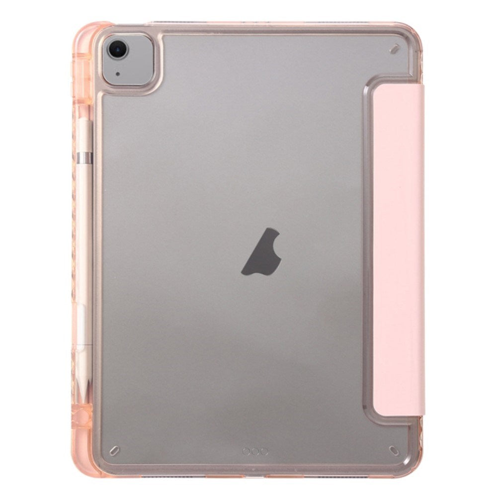 EIDERWOOD iPad Air 11" (2025 / 2024) Tri-fold Konst Läder Fodral med Apple Pencil Hållare - Rosa