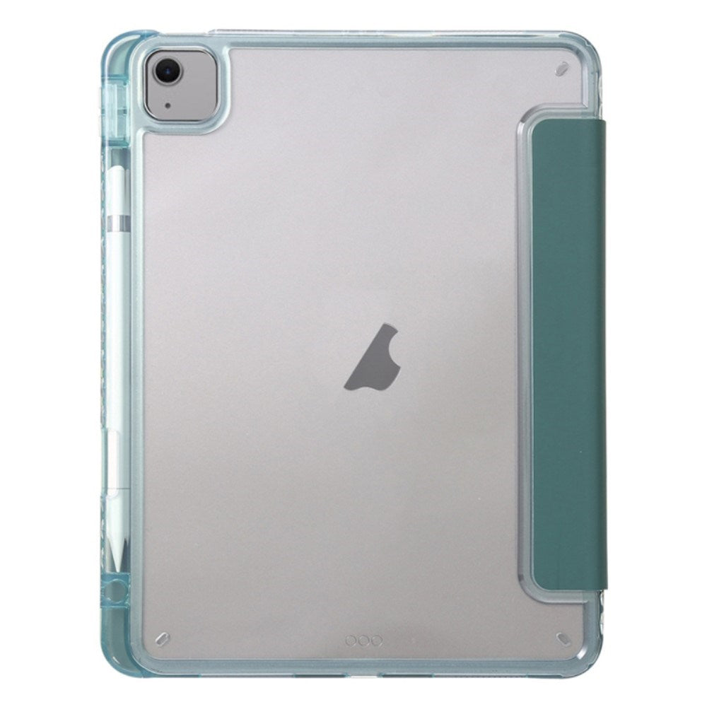 EIDERWOOD iPad Air 11" (2025 / 2024) Tri-fold Konst Läder Fodral med Apple Pencil Hållare - Grön