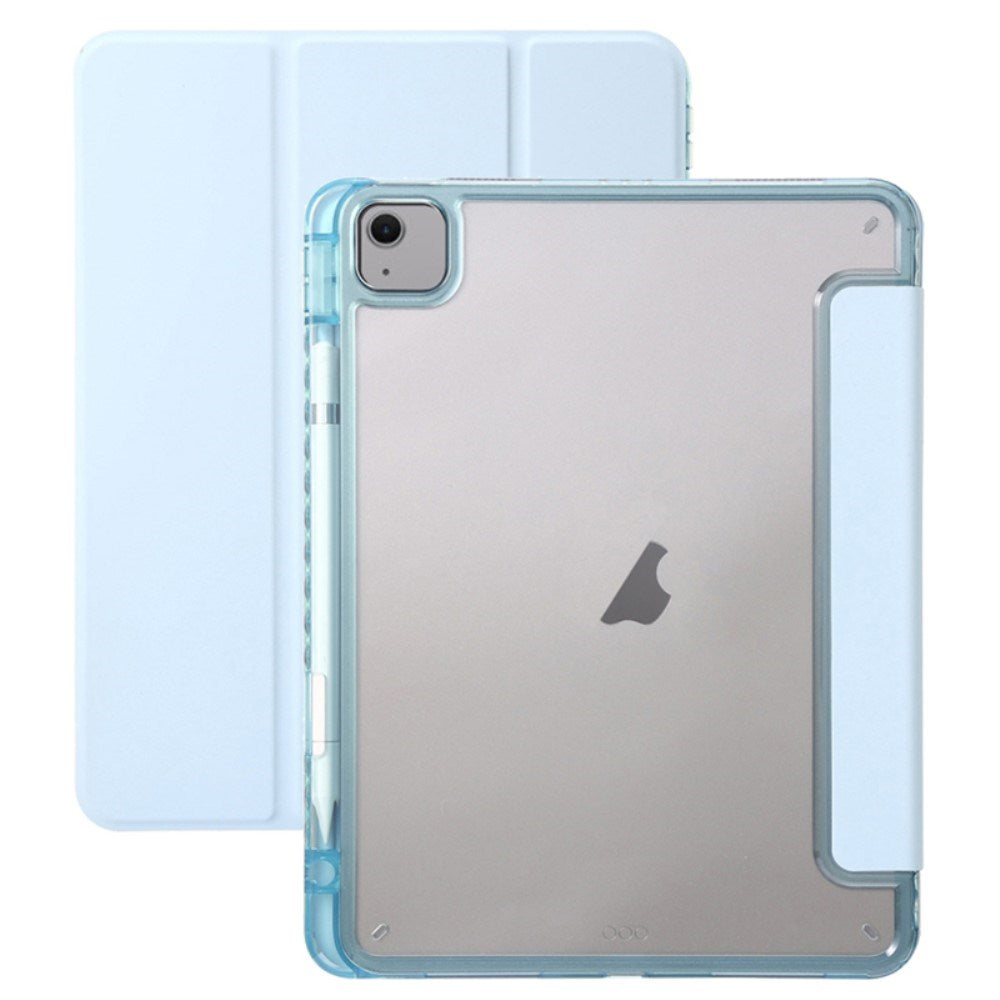 EIDERWOOD iPad Air 11" (2025 / 2024) Tri-fold Konst Läder Fodral med Apple Pencil Hållare - Lila