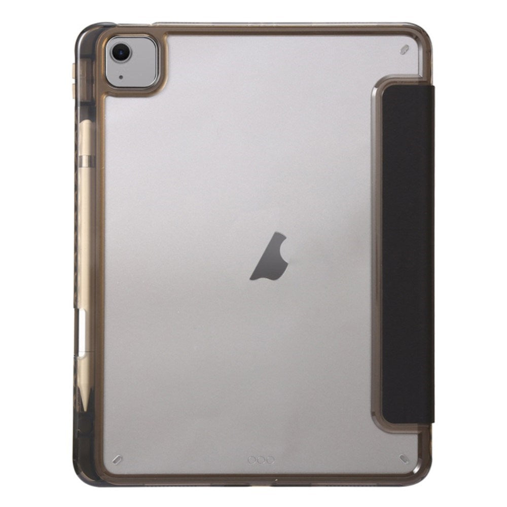 EIDERWOOD iPad Air 13" (2025 / 2024) Tri-fold Konst Läder Fodral med Apple Pencil Hållare - Svart