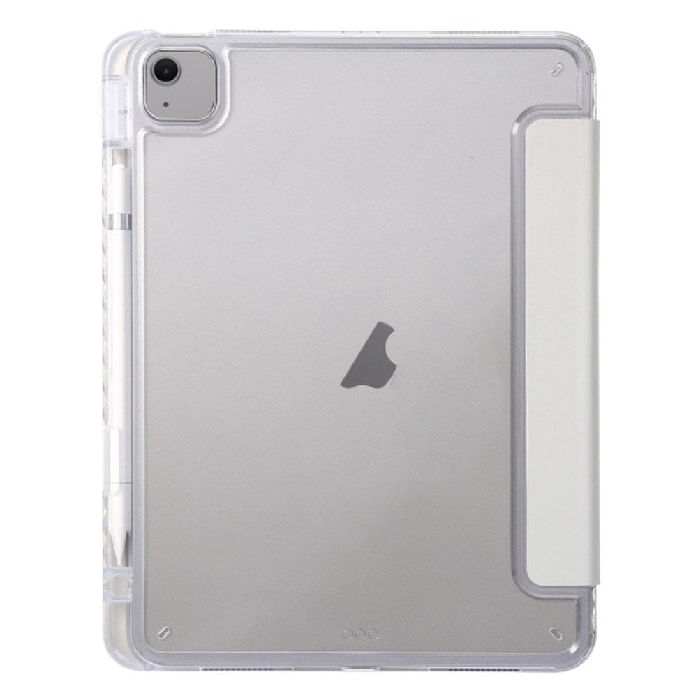 EIDERWOOD iPad Air 13" (2025 / 2024) Tri-fold Konst Läder Fodral med Apple Pencil Hållare - Grå
