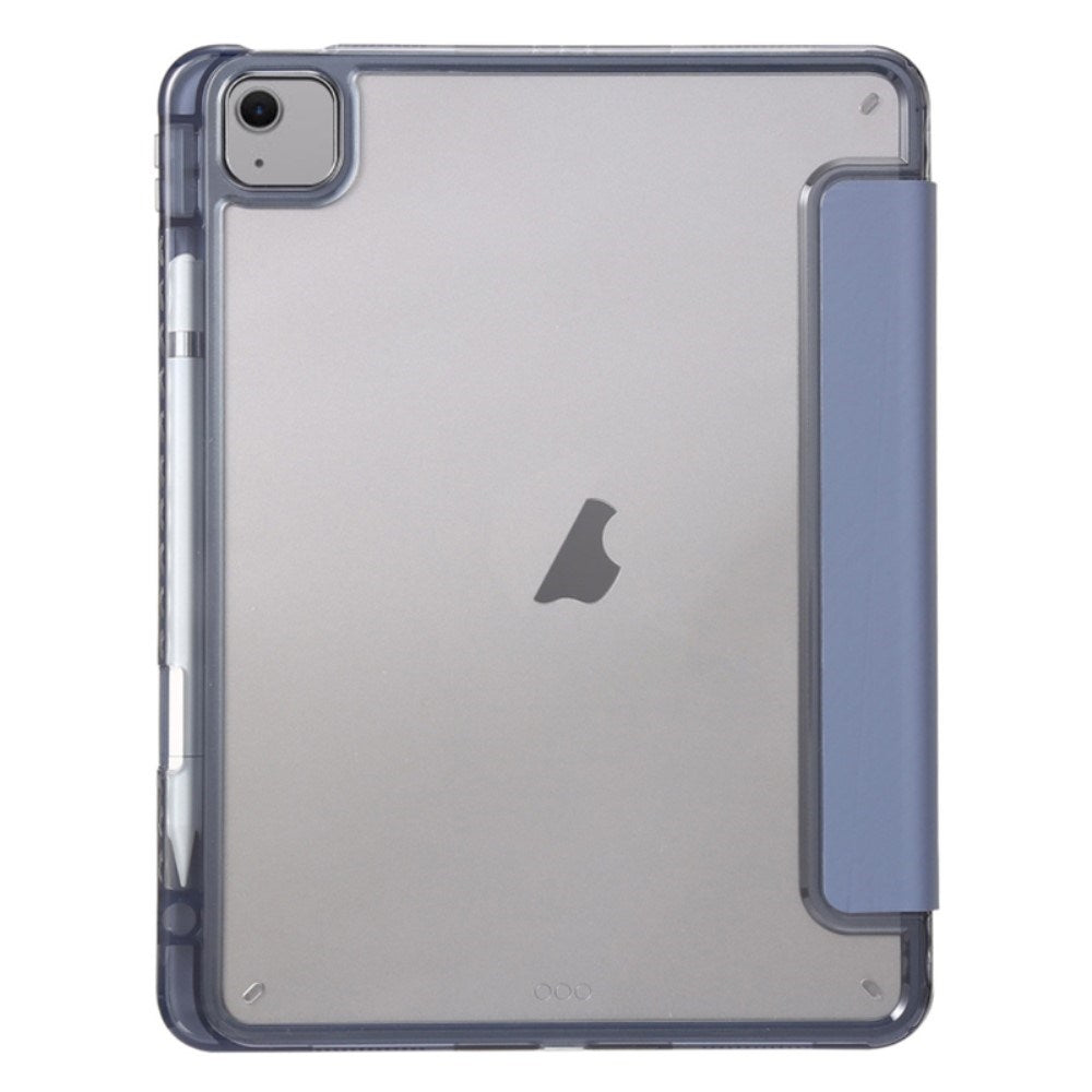EIDERWOOD iPad Air 13" (2025 / 2024) Tri-fold Konst Läder Fodral med Apple Pencil Hållare - Lila