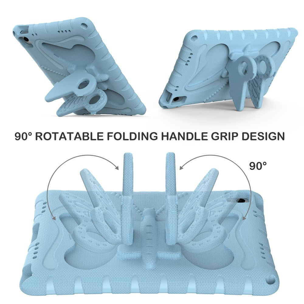 Samsung Galaxy Tab A11+ (Plus) / A9+ (Plus) EIDERWOOD Barnskal med Stativfunktion - Fjäril - Ljusblå