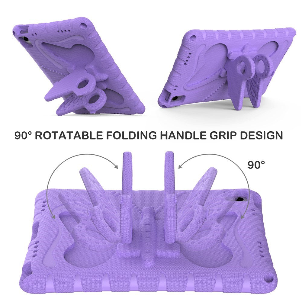 Samsung Galaxy Tab A11+ (Plus) / A9+ (Plus) EIDERWOOD Barnskal med Stativfunktion - Fjäril - Lila