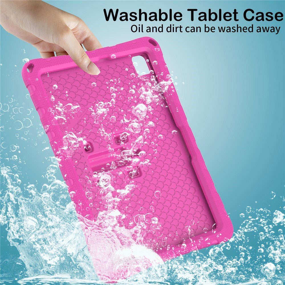 Samsung Galaxy Tab A11+ (Plus) / A9+ (Plus) EIDERWOOD Barnskal med Stativfunktion - Fjäril - Pink