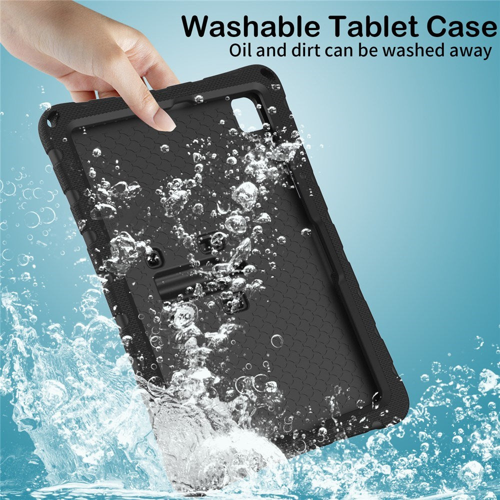 Samsung Galaxy Tab A11+ (Plus) / A9+ (Plus) EIDERWOOD Barnskal med Stativfunktion - Fjäril - Svart