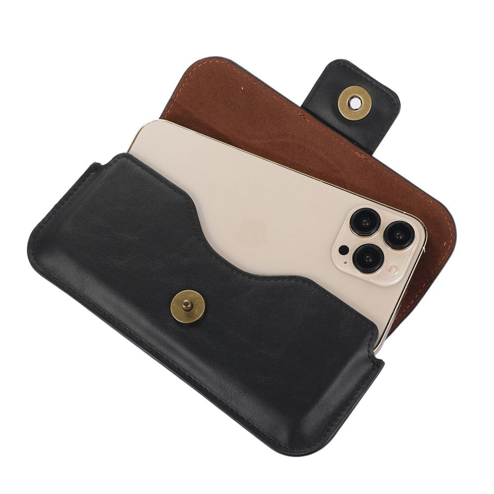 Universell Bältesväska i Konstläder för Mobil (max. mobil: 150 x 75 mm) - Svart