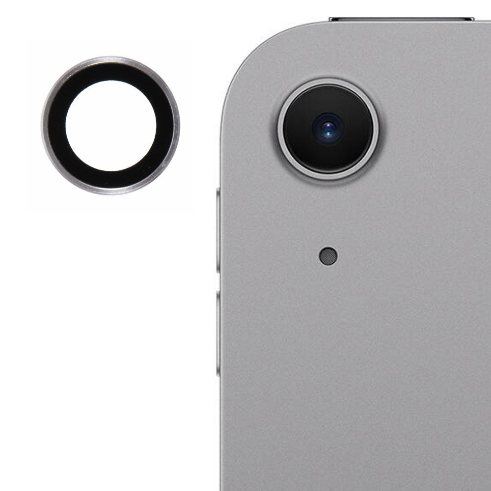 iPad Air 11" (2025 / 2024) / Air 13" (2025 / 2024) Metallring Skyddsglas för Kameralins - Svart / Transparent