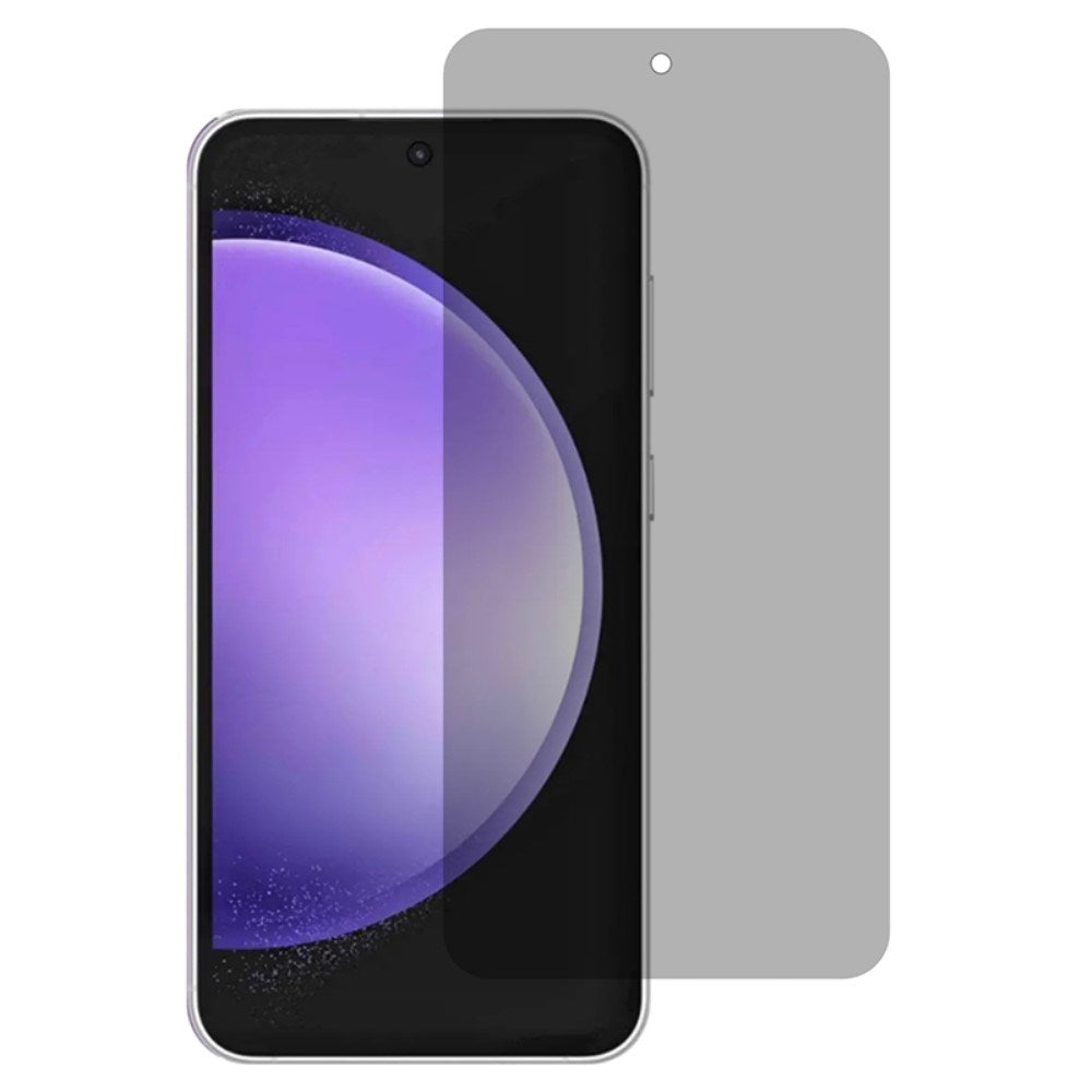 Samsung Galaxy S24 FE Glas Skärmskydd Härdat glas m. Sekretessfilter - Full Fit - Svart kant