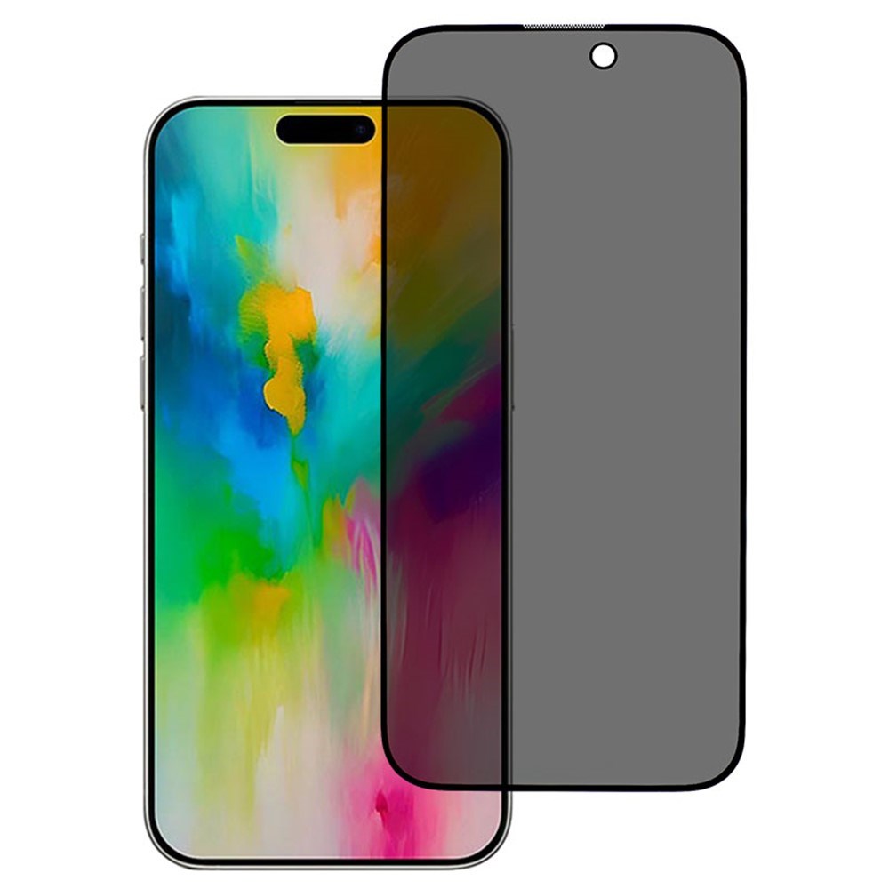 iPhone 16 Plus / 15 Plus Skärmskydd i Härdat Glas med Sekretessfunktion - Genomskinlig