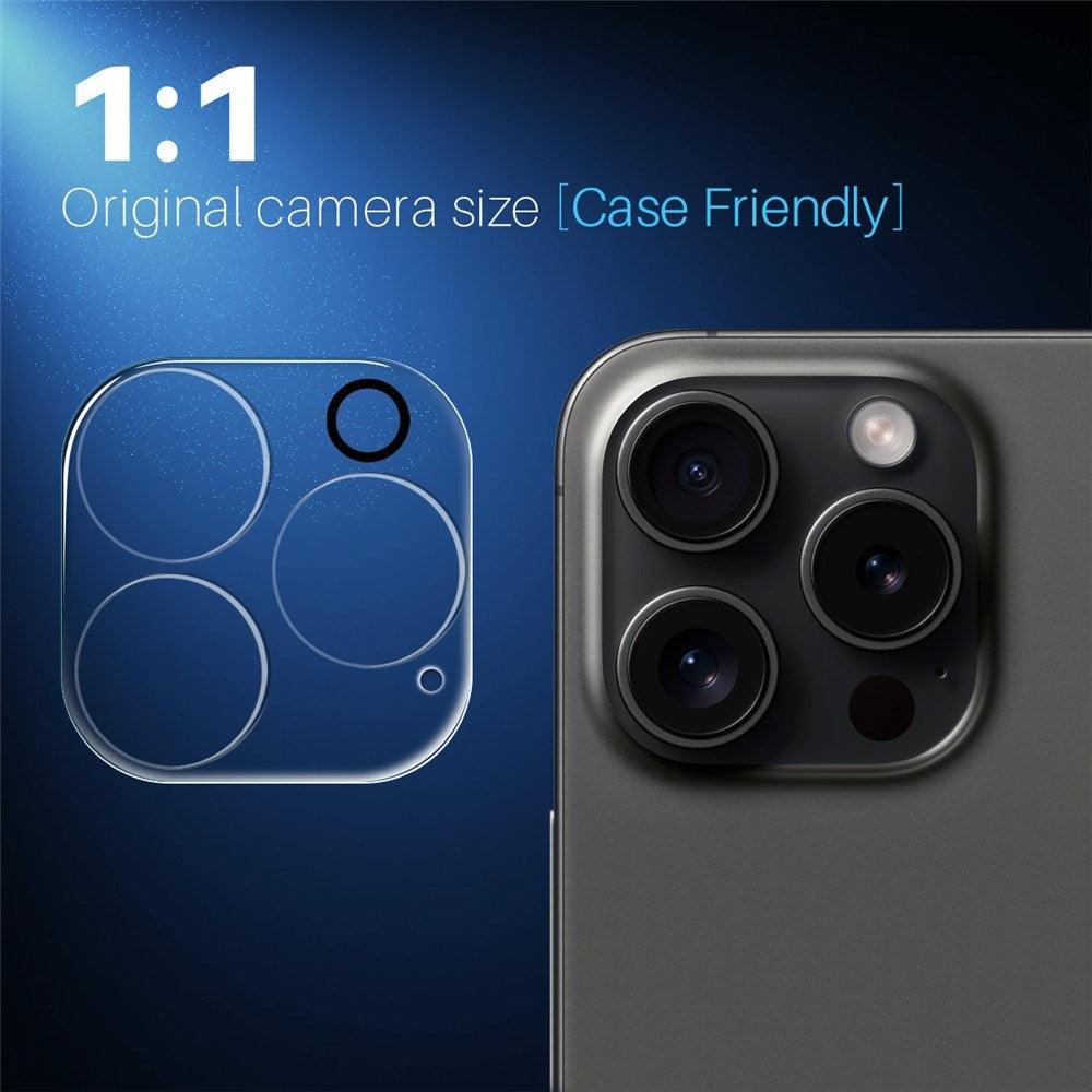 NORTHJO iPhone 15 Pro / 15 Pro Max Härdat Kameralinsglas - Genomskinlig