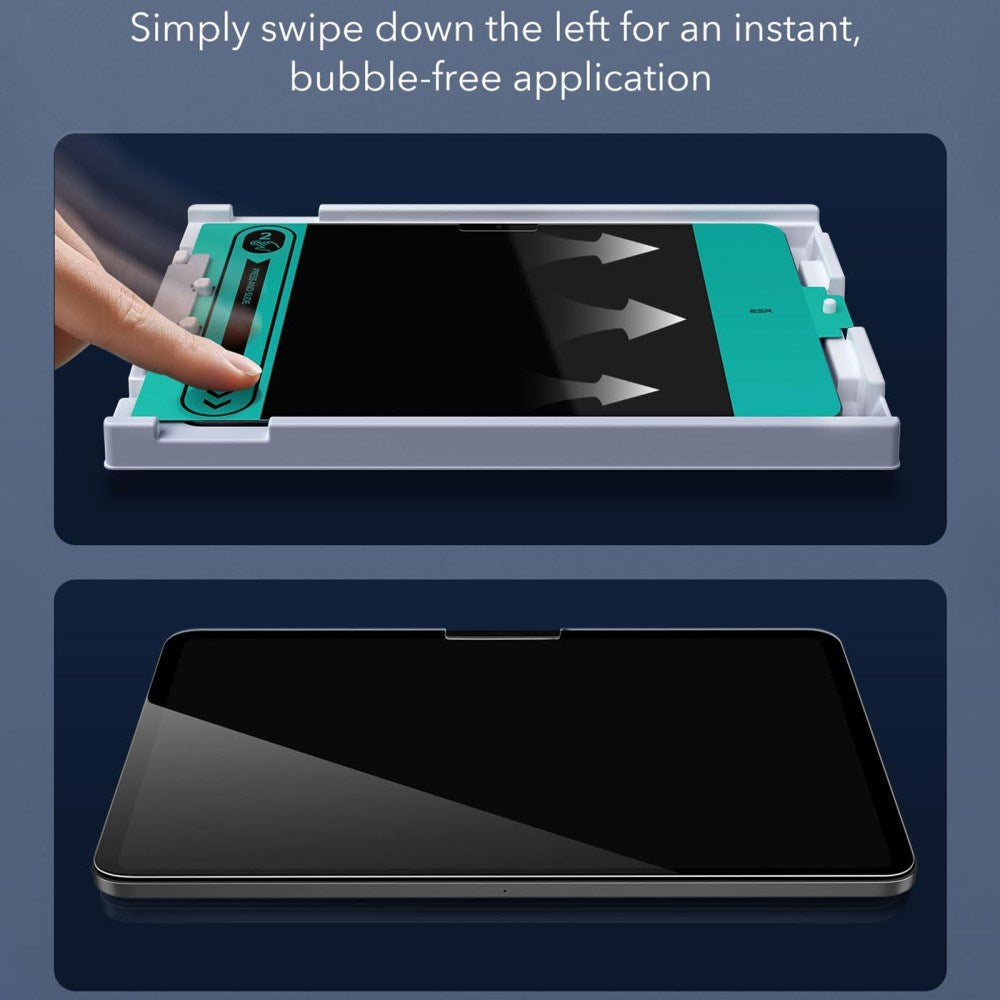 ESR iPad Pro 11" (2024) Härdat Skärmskydd inkl. Monteringsram - Full Fit - 2 st. - Genomskinlig
