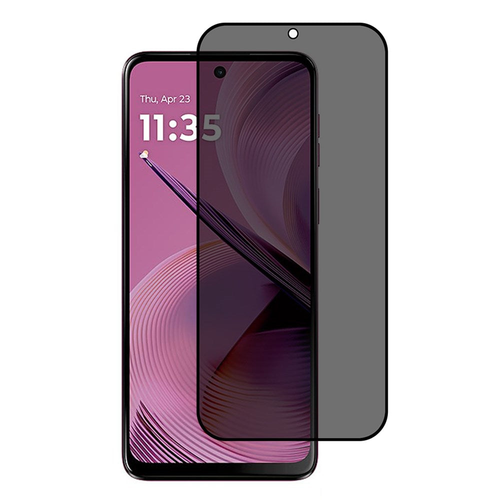 Motorola Moto G55 5G Privacy Skärmskydd - Härdat Glas med Full Täckning och Silk Print