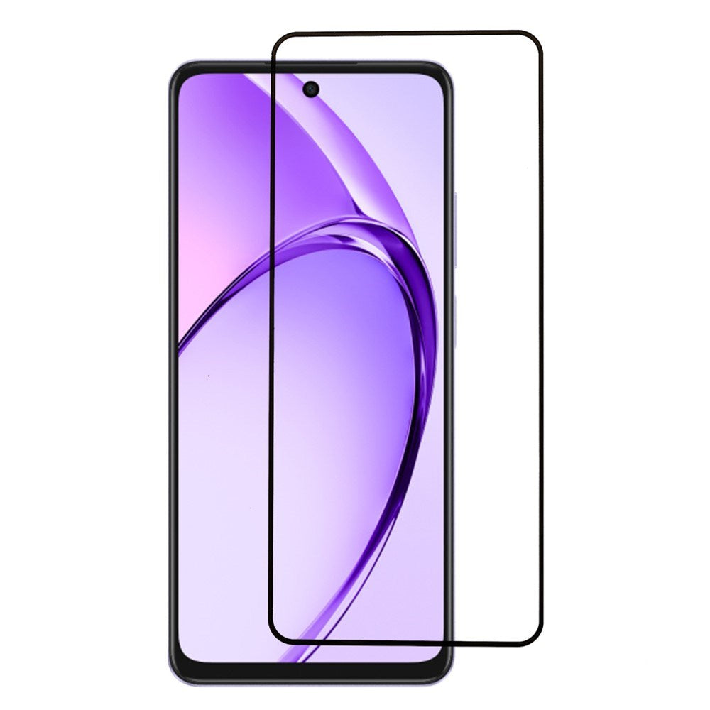 Oppo A40 Härdat Skärmskyddsglas - Genomskinlig / Svart Kant