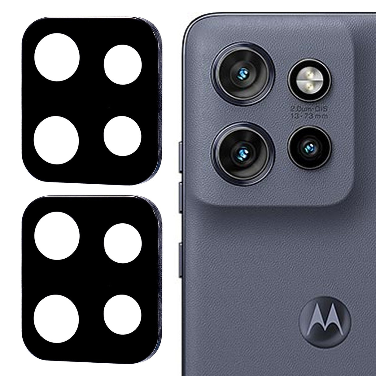 Motorola Edge 50 Neo 5G Kameralinsskydd Härdat Glas - 2 st. - Svart