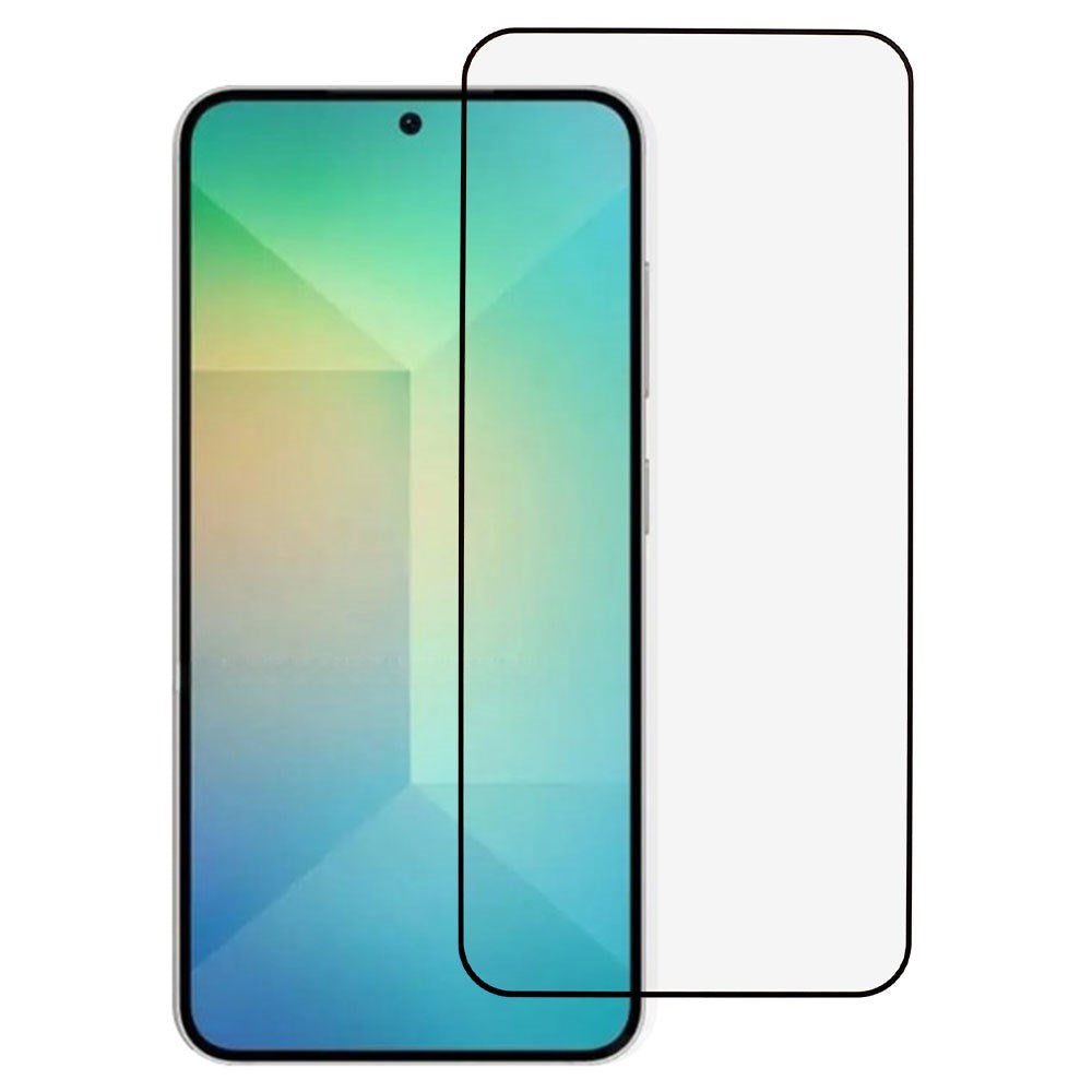 Samsung Galaxy S25 Full Fit Härdat Skärmskyddsglas - Genomskinlig / Svart Kant