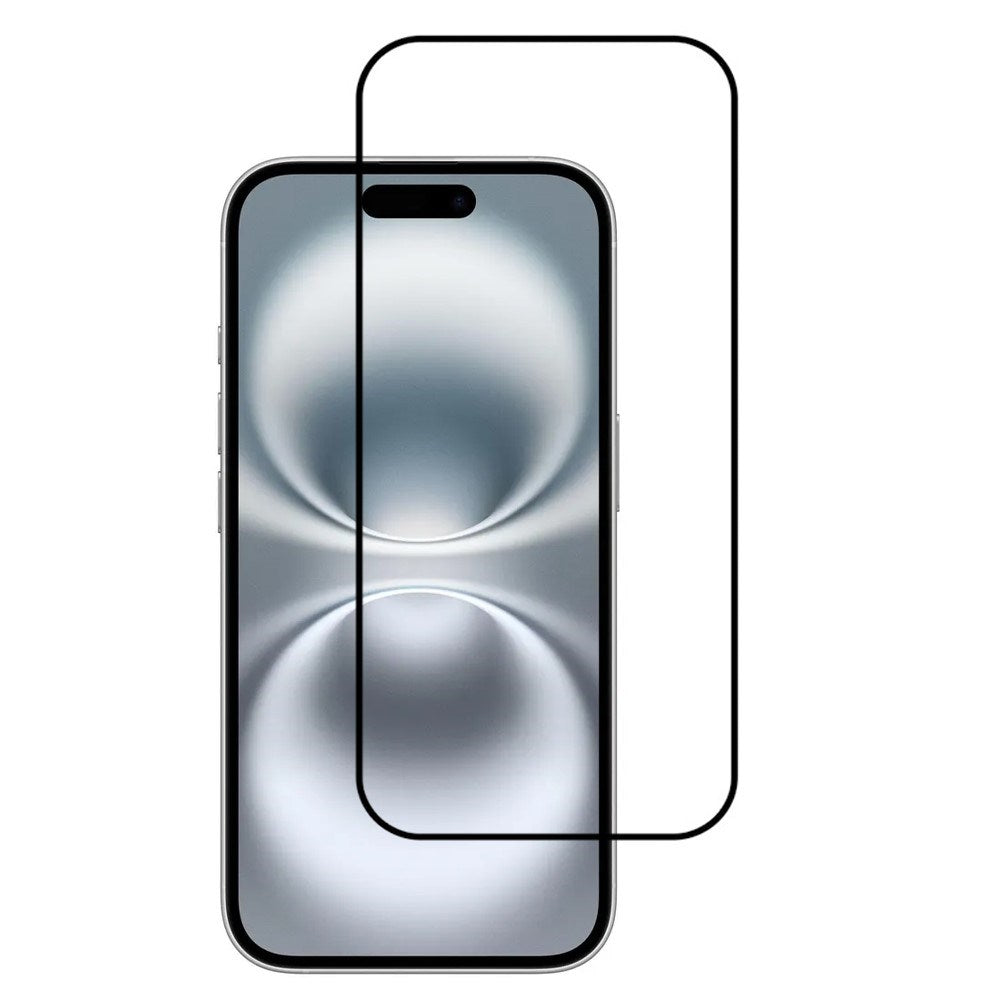 iPhone 17 Full Fit Skärmskyddsglas - Genomskinlig / Svart Kant