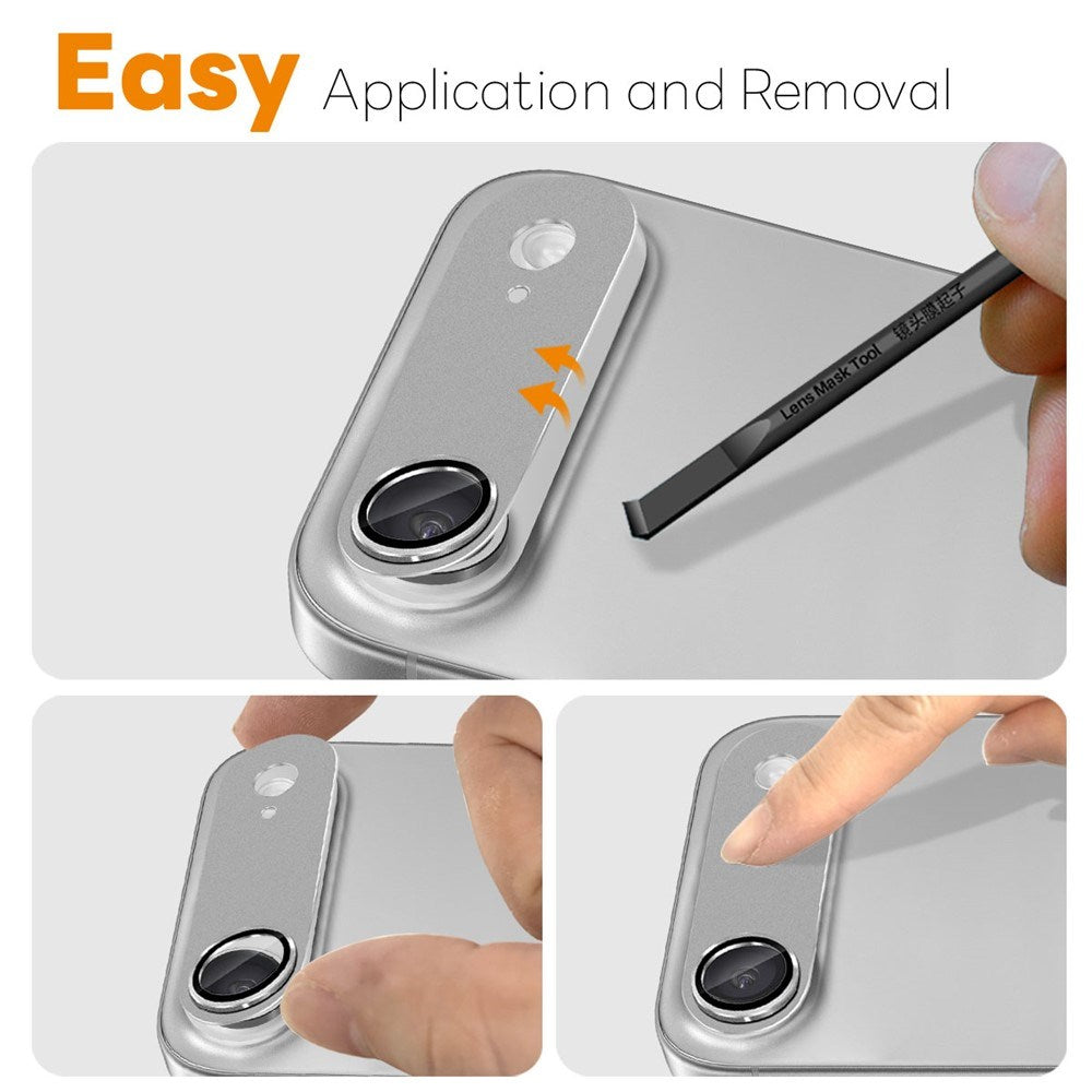 NORTHJO iPhone Air Kameralinsskydd - Matt Metall & Glas - Grå