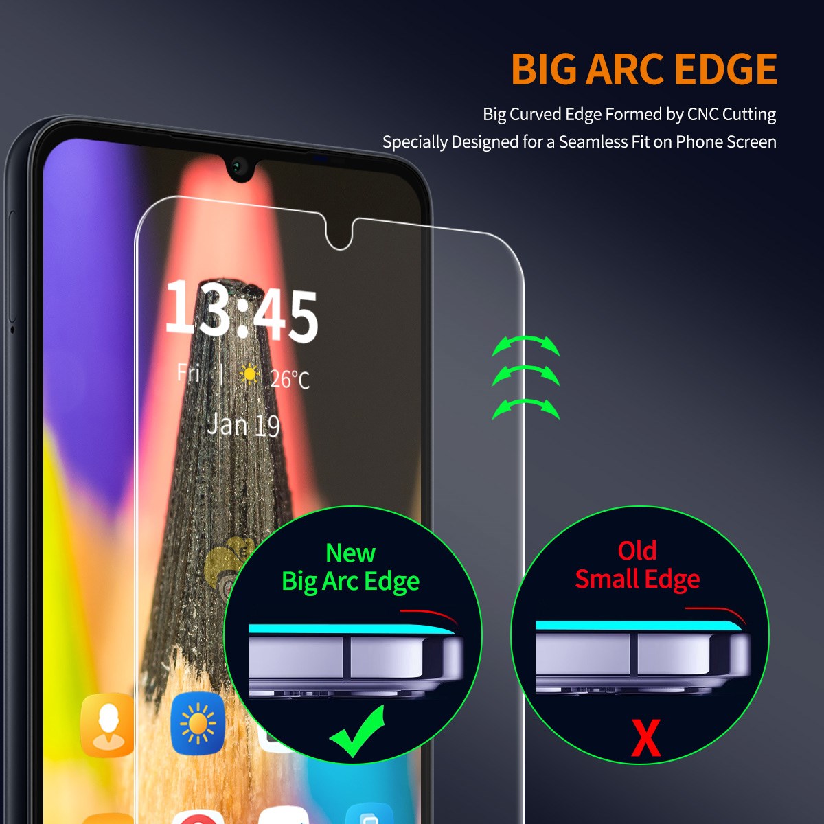 Samsung Galaxy A27 Härdat Glas Skärmskydd - 2 st. - Genomskinlig