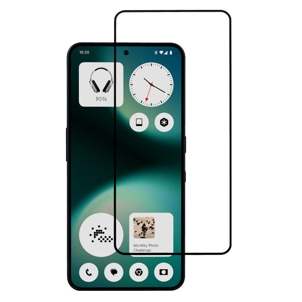 Nothing Phone (3a) Lite Härdat Glas Skärmskydd - Genomskinlig / Svart Kant