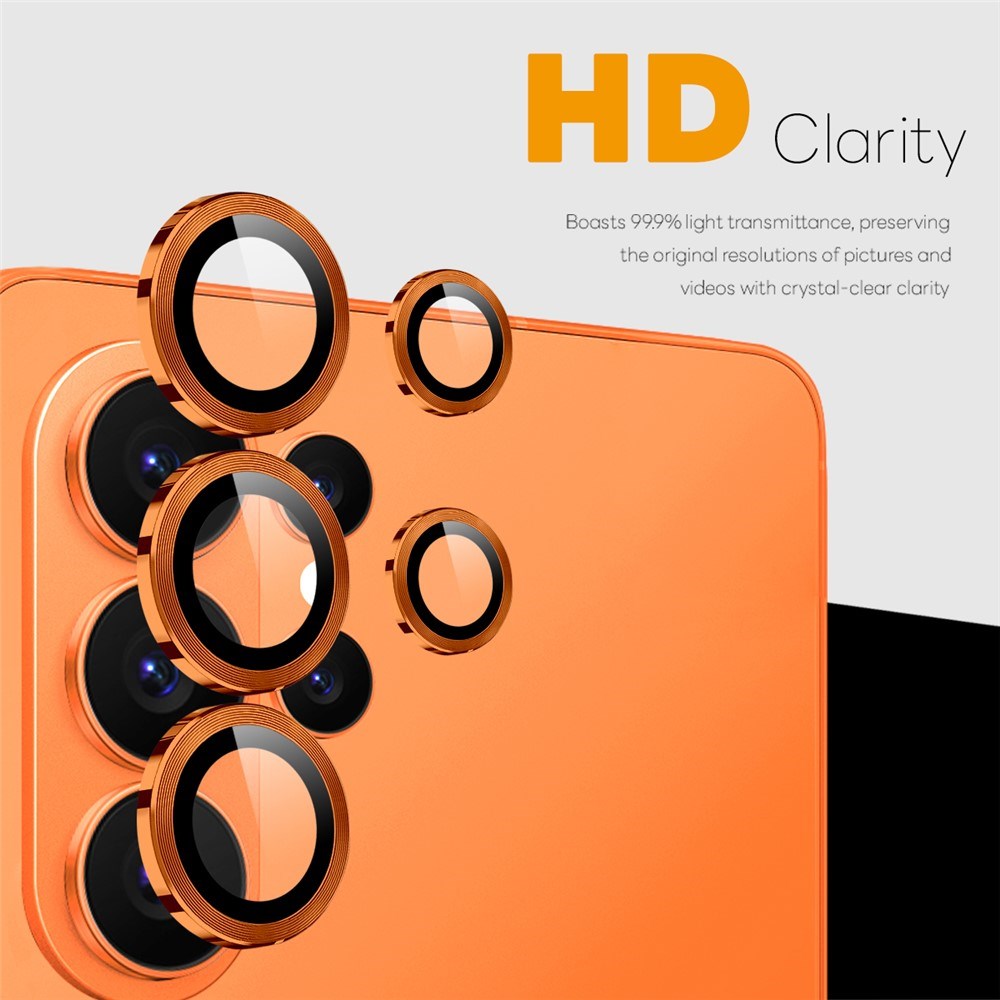 Samsung Galaxy S26 Ultra NORTHJO Kameralinsskydd - Metall & Glas - Orange
