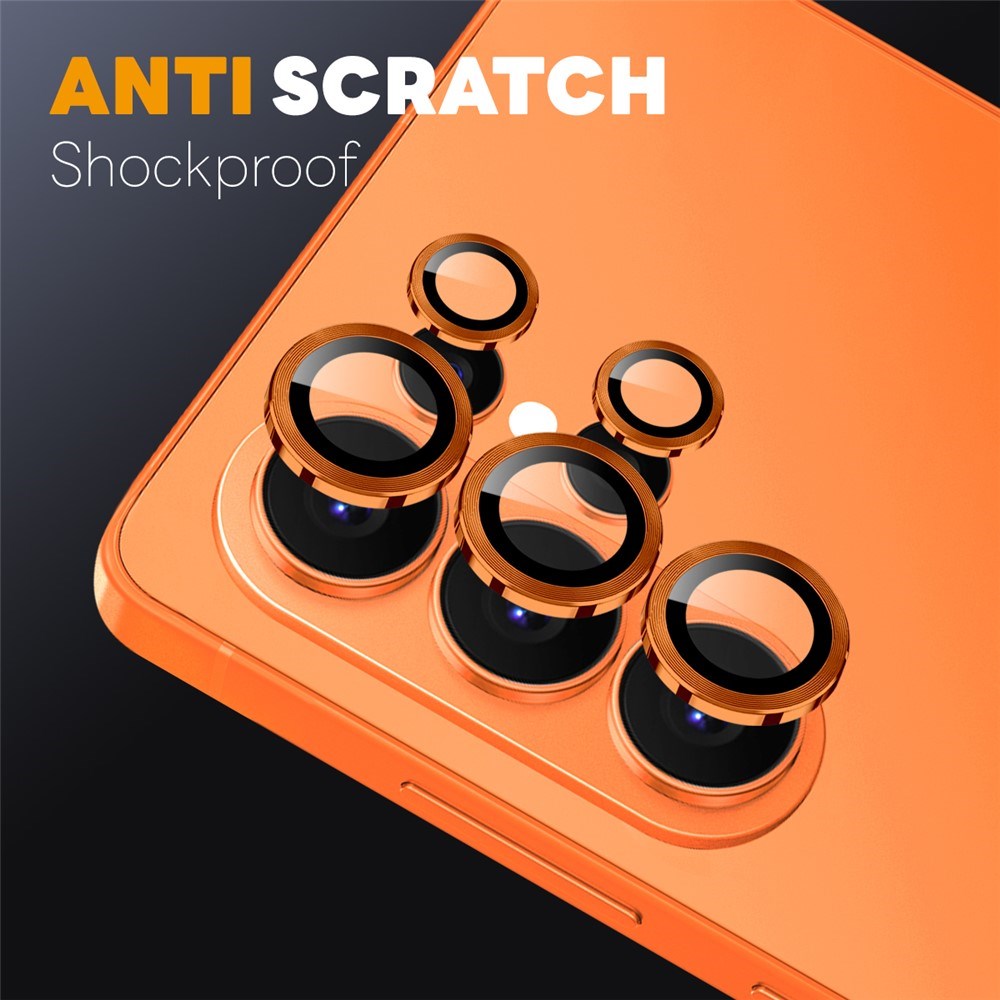 Samsung Galaxy S26 Ultra NORTHJO Kameralinsskydd - Metall & Glas - Orange