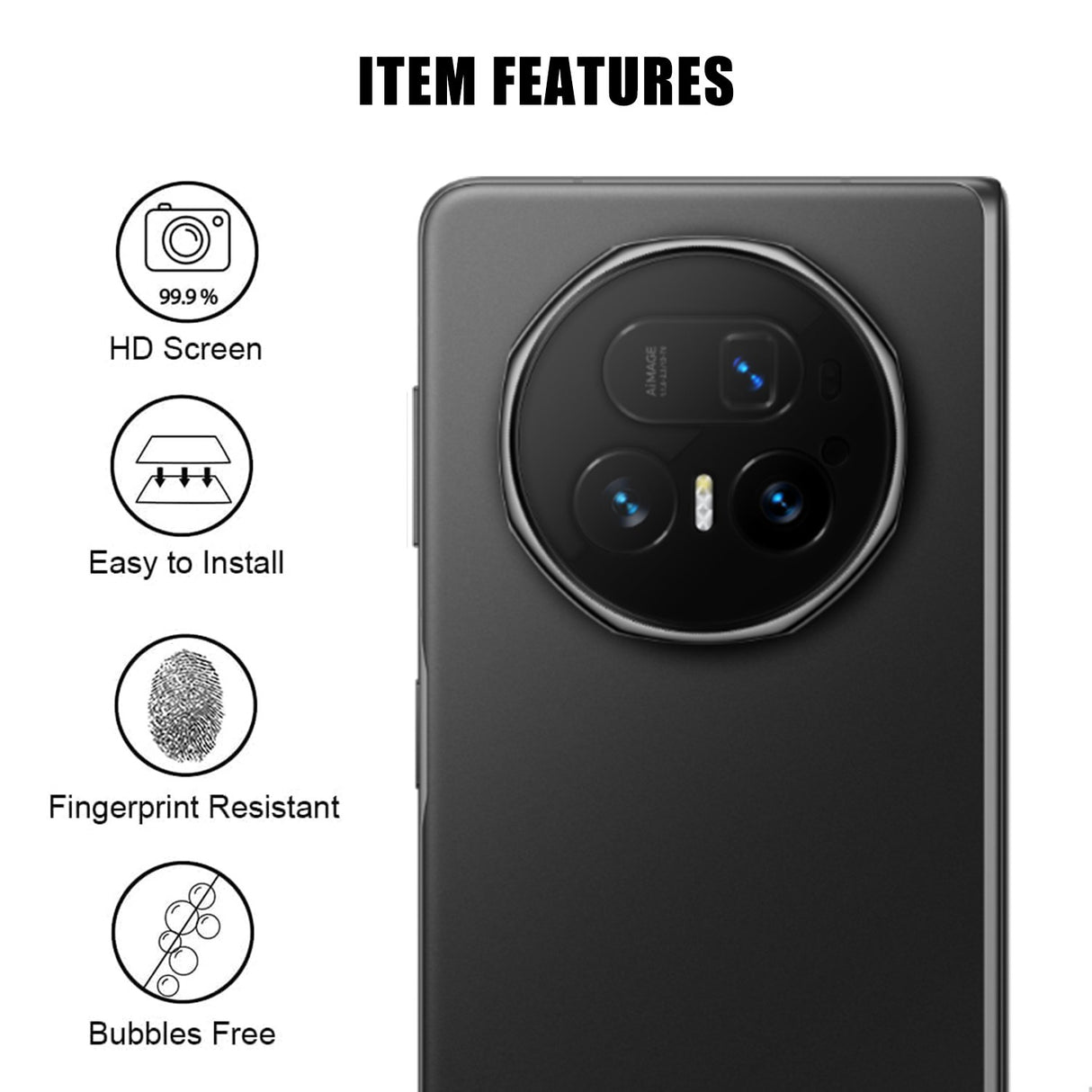 Honor Magic V5 Härdat Kameralinsskyddsglas – Genomskinlig