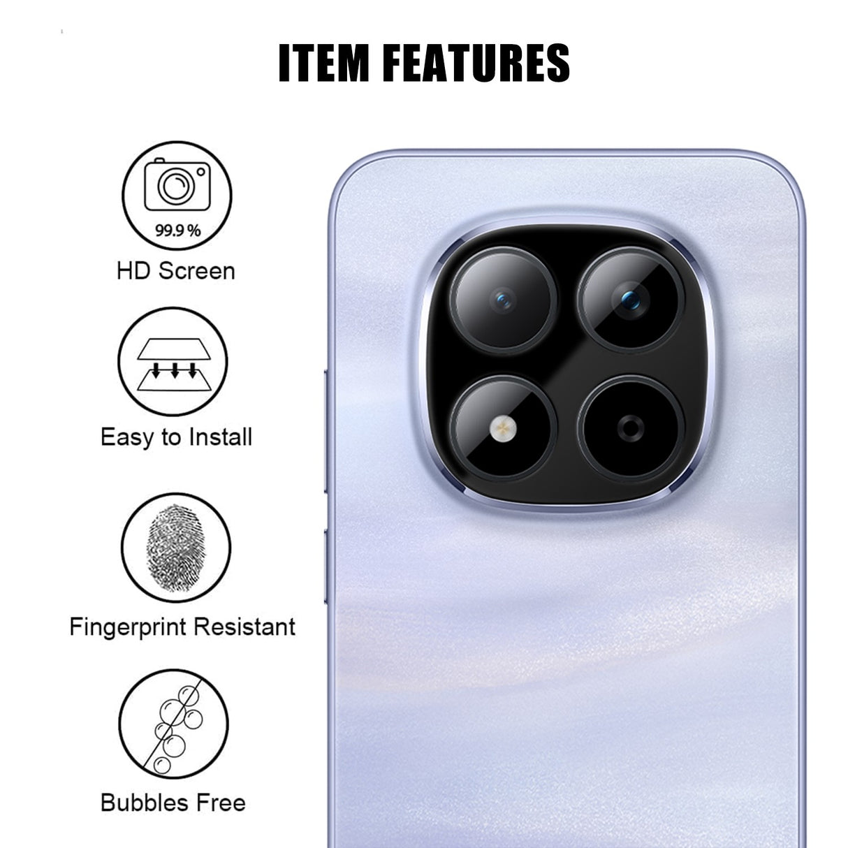 Xiaomi Redmi Note 15 Pro (5G) / 15 Pro+ (Plus) Härdat Kameralinsskyddsglas – Genomskinlig
