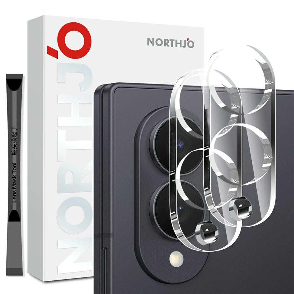 Samsung Galaxy Z Fold8 NORTHJO Härdat Kameralinsskyddsglas - 2 st - Genomskinlig