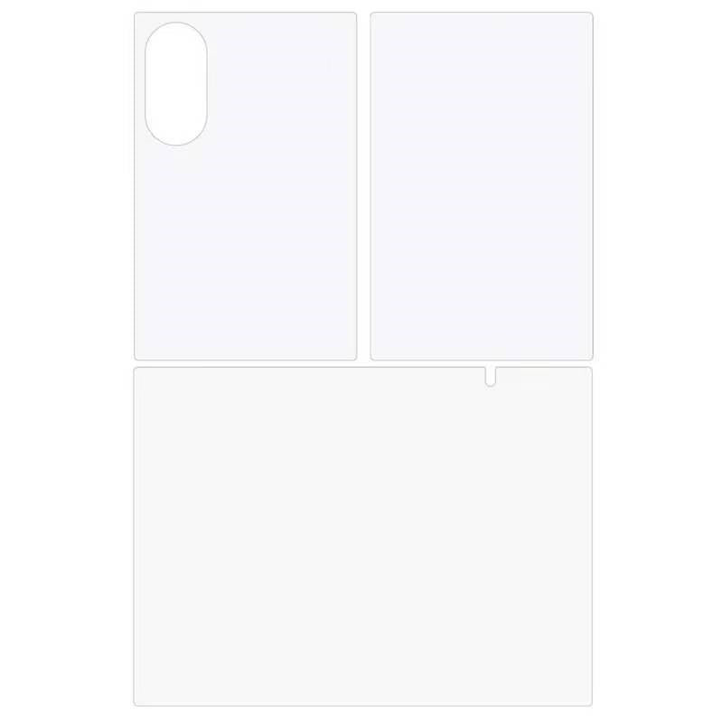Samsung Galaxy Z Fold8 3-Delat Skärmskyddsfilm - Genomskinlig