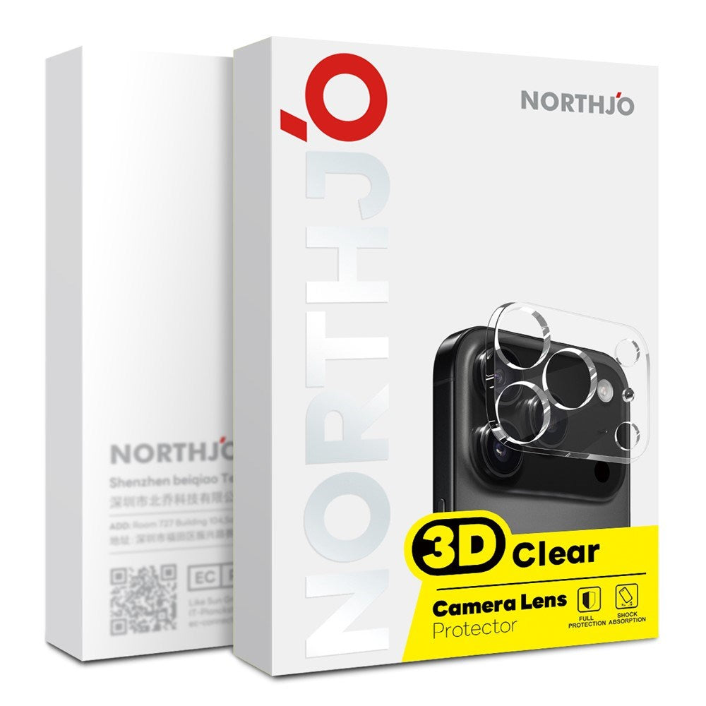 iPhone Fold NORTHJO Härdat Kameralinsglas - Genomskinlig