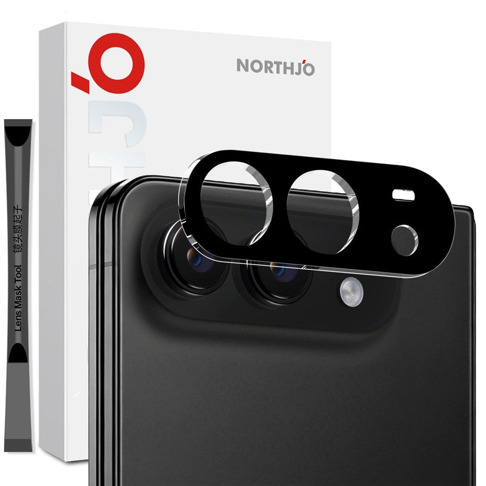 iPhone Fold NORTHJO Härdat Kameralinsglas - Svart