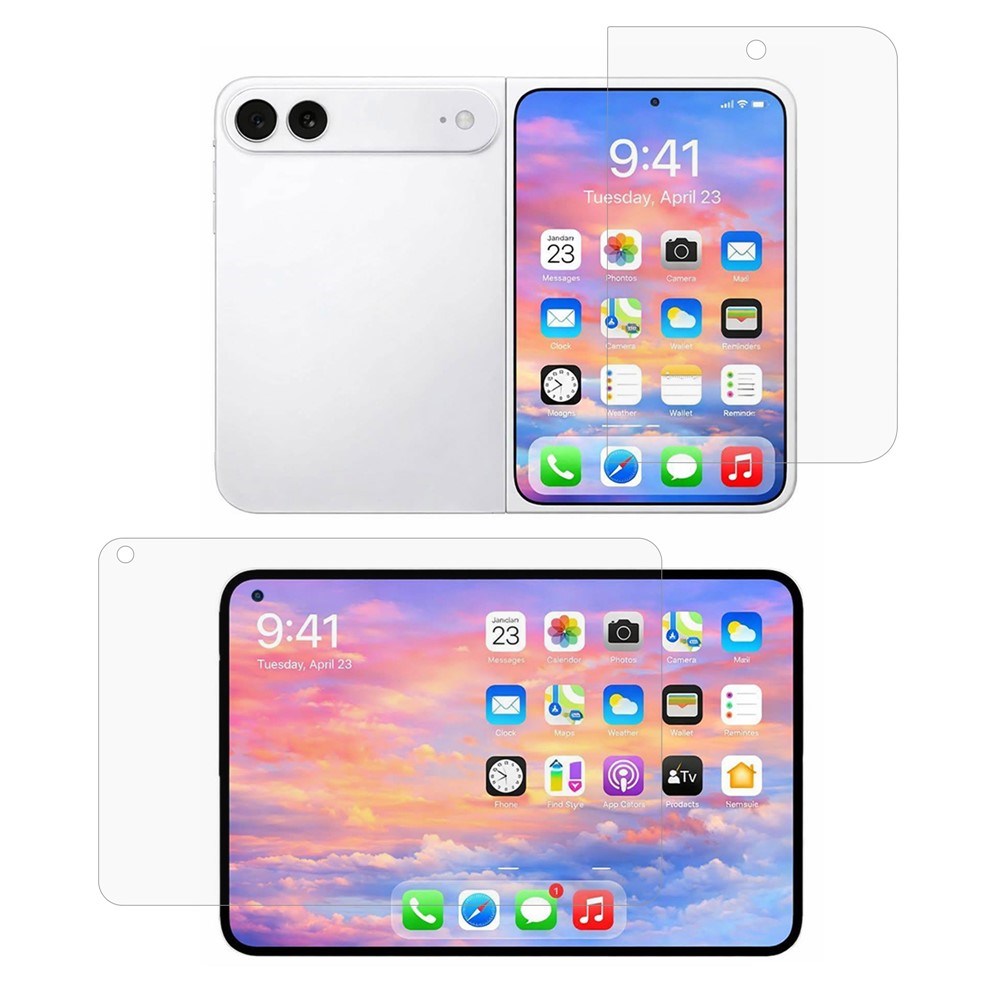 iPhone Fold Matt Skärmskyddsfilm - Genomskinlig