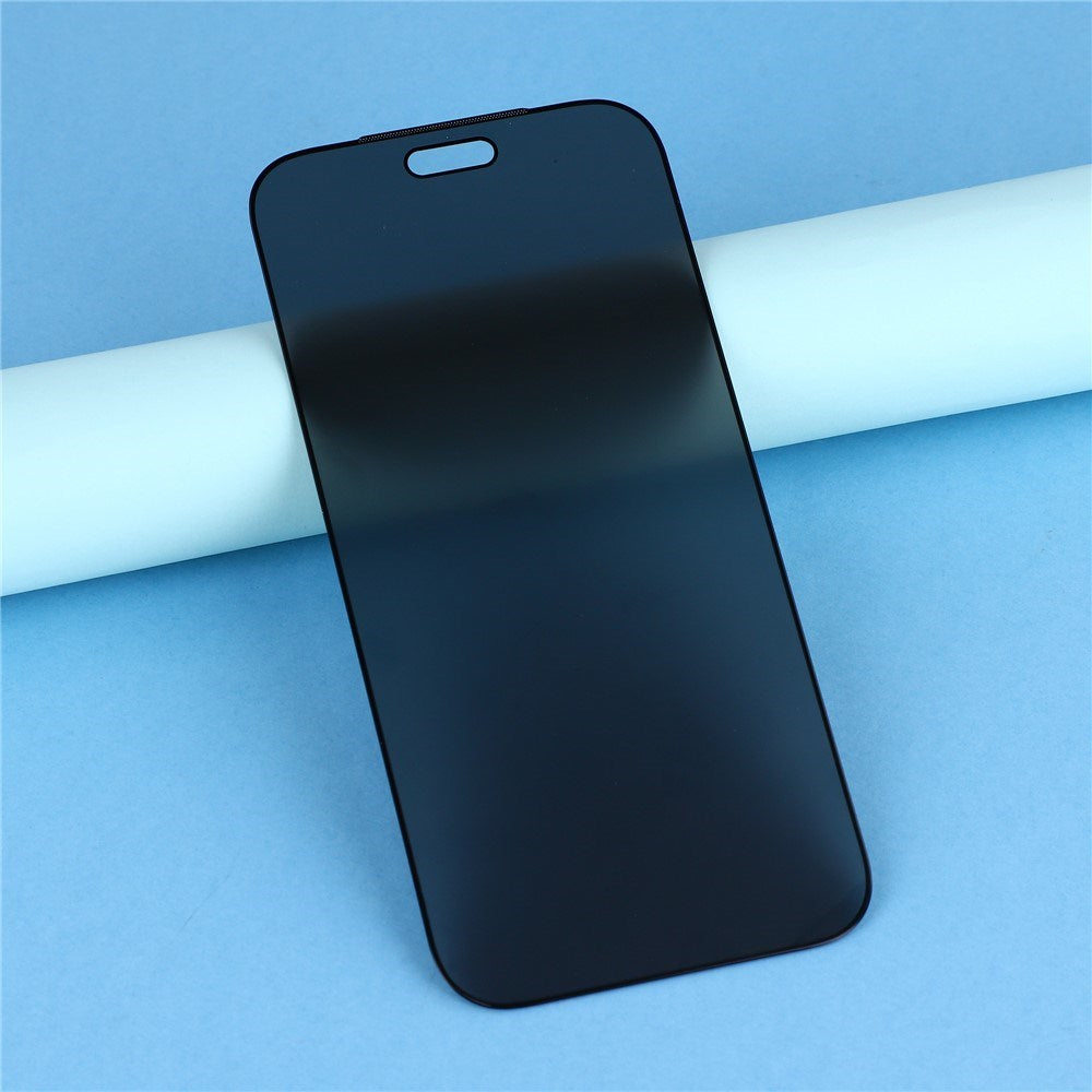 iPhone 18 Pro Privacy Skærmbeskyttelse - Härdat Glas med Silk Print - Transparent