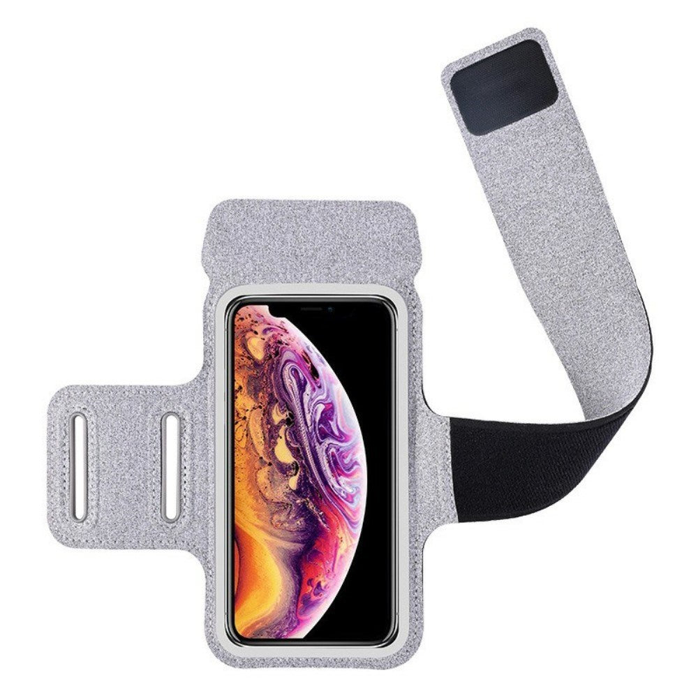 Löpararmband för Smartphone med Ficka och Reflexer (Max. Mobil: 90 x 170 mm) - Grå