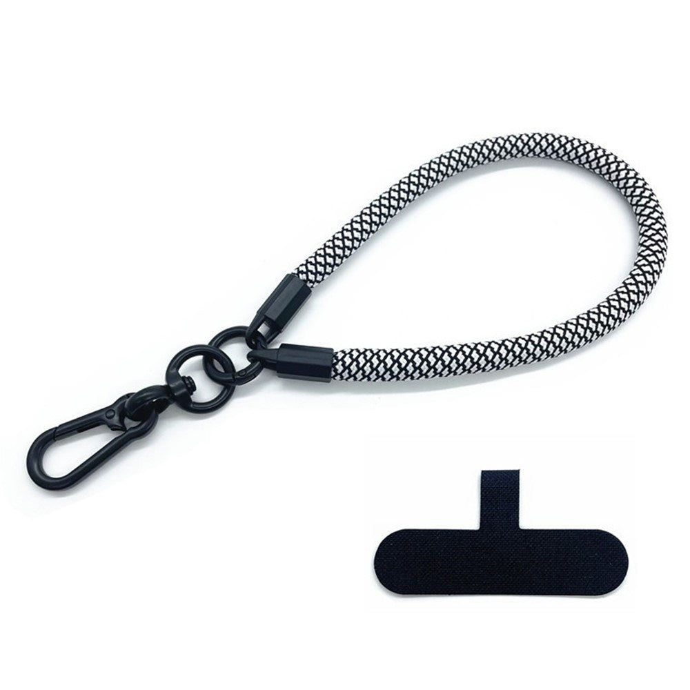 Polyester Handledsrem m. Insticksplatta - 30cm - Vit / Svart