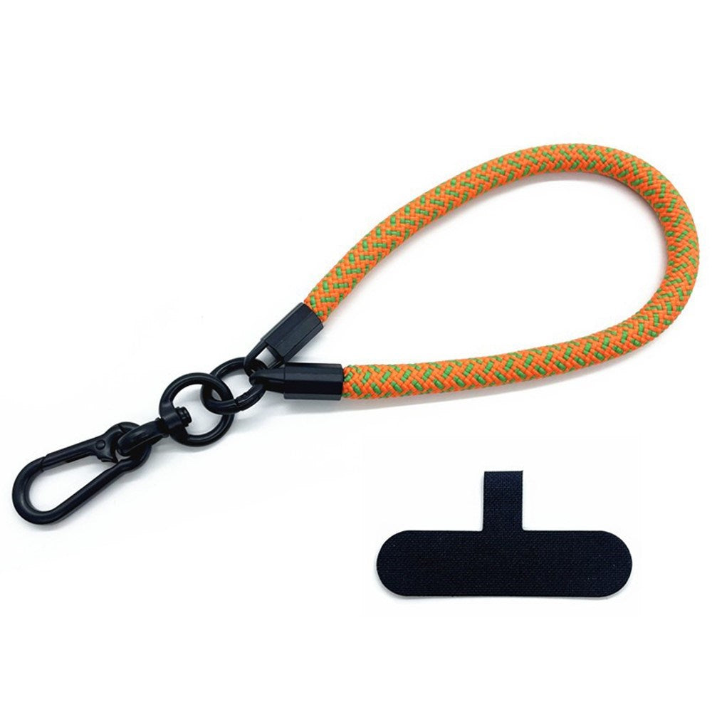Polyester Handledsrem m. Insticksplatta - 30cm - Orange / Grön
