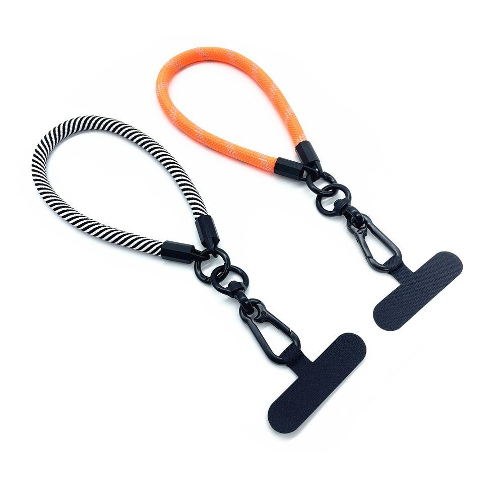 Polyester Handledsrem m. Insticksplatta - 30cm - Orange / Grön