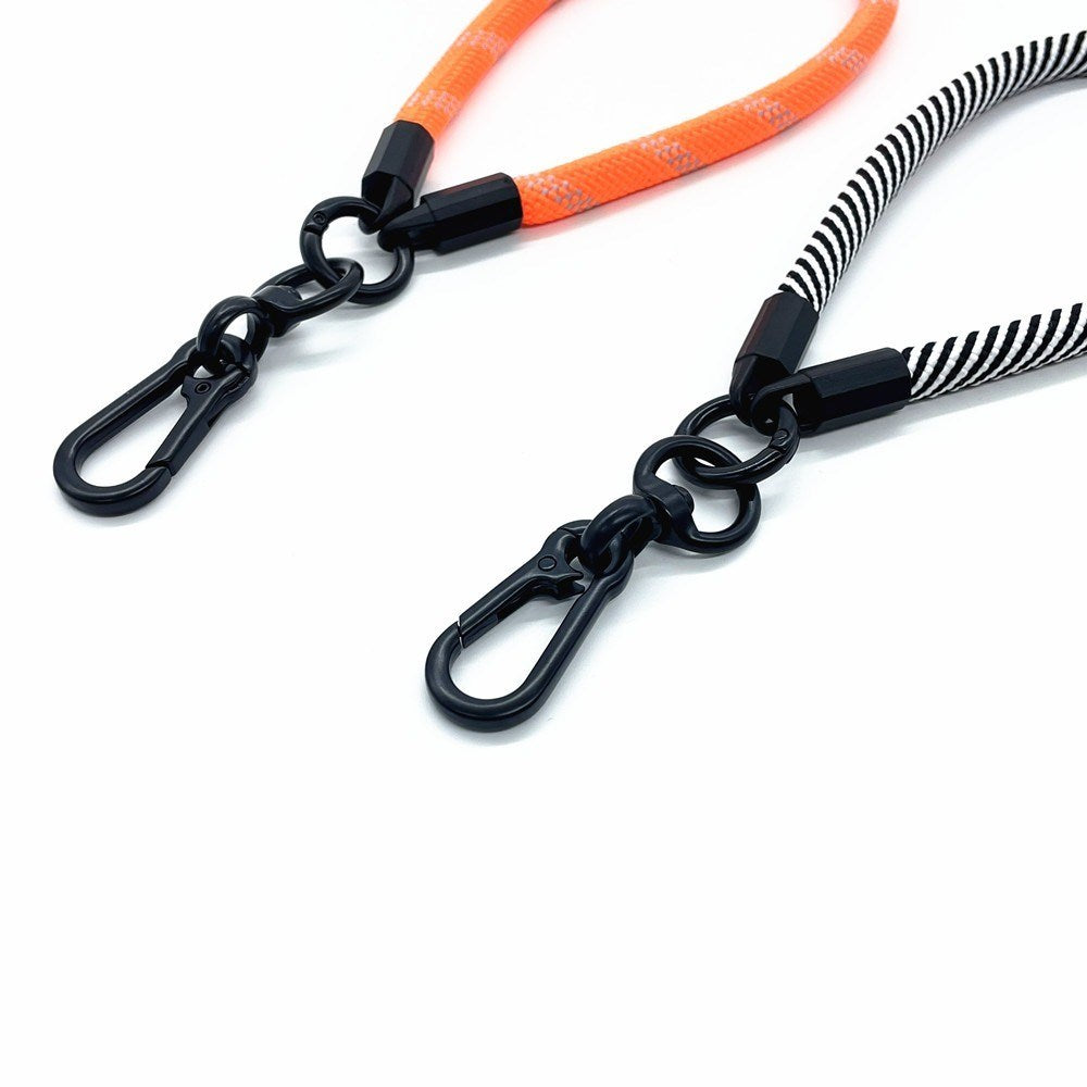 Polyester Handledsrem m. Insticksplatta - 30cm - Svart / Vit