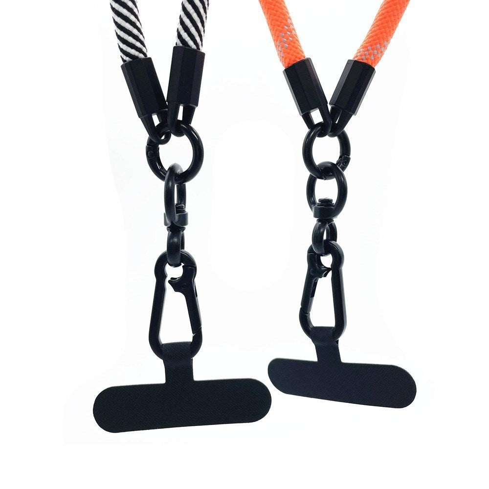 Polyester Handledsrem m. Insticksplatta - 30cm - Svart / Vit