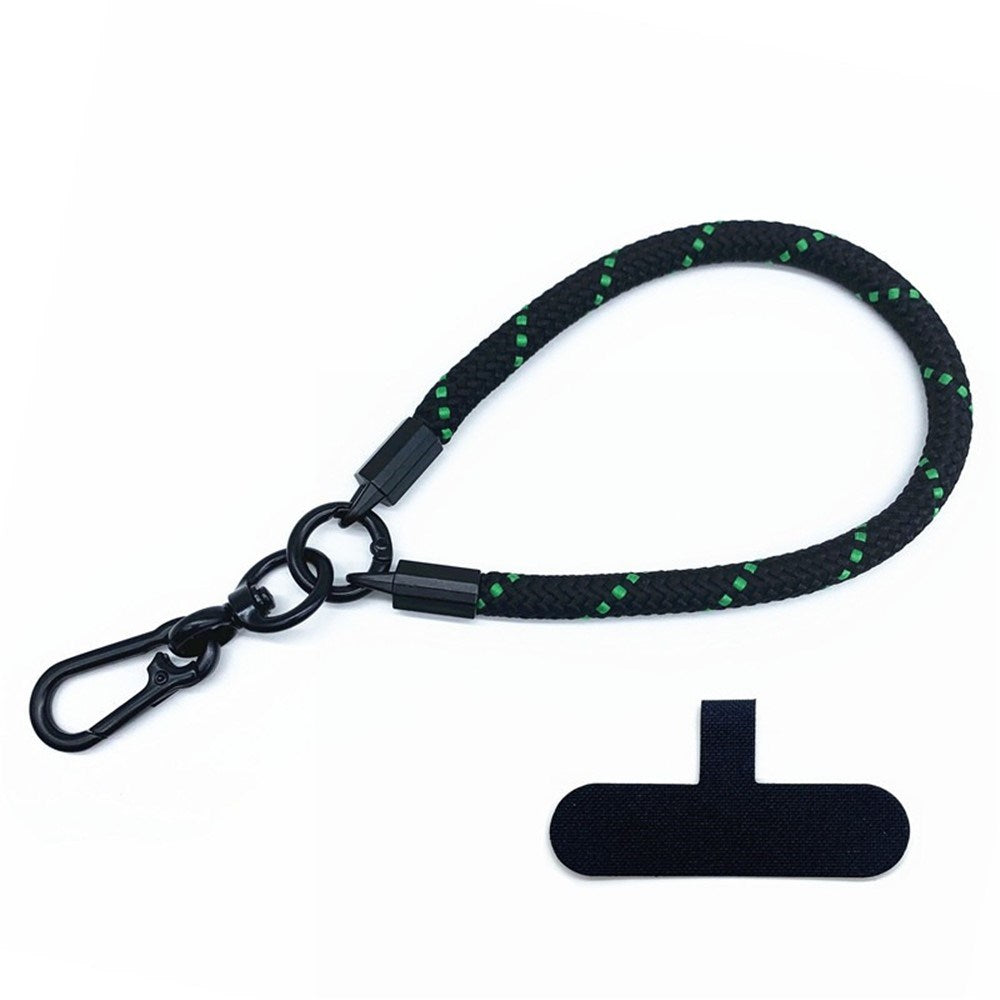 Polyester Handledsrem m. Insticksplatta - 30cm - Svart / Grön